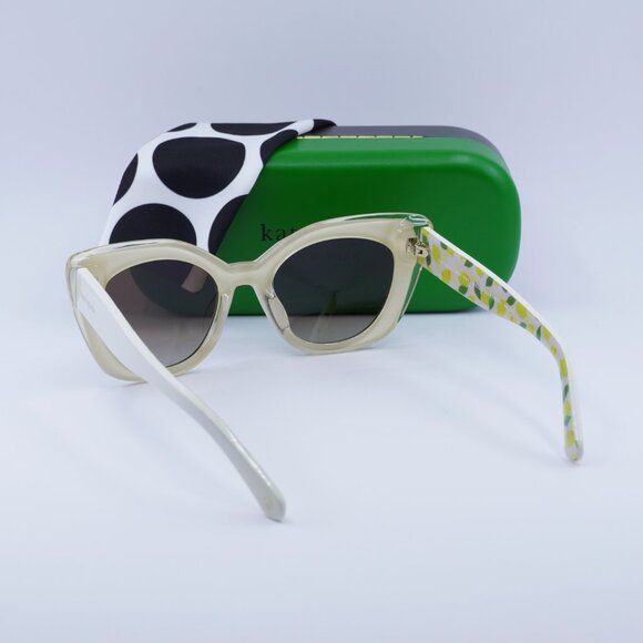 Final Price! Kate Spade MARIGOLD/S 0SZJ HA Ivory/Brown Sunglasses - Picture 4 of 8